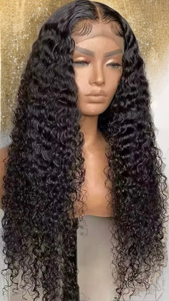 180% Density Lace Closure Deep Wave Wigs